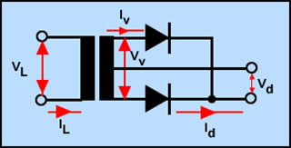 circuito rectificador de onda completa