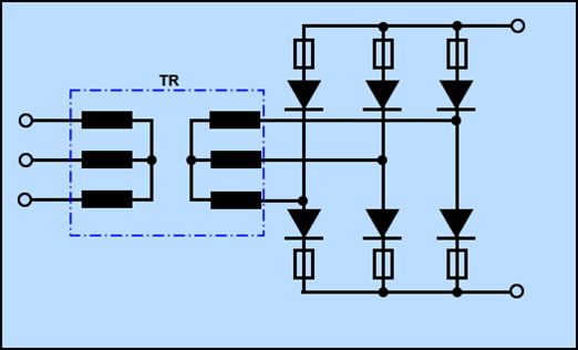 circuito de proteccion de un rectificador
