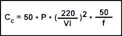 formula de condensador