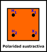 polaridad sustractiva del transformador