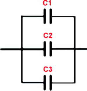 suma de condensadores en paralelo.