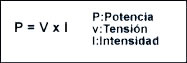 fórmula potencia eléctrica.