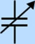 simbolo electrico de Condensador variable