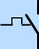 simbolo electrico de Contacto N.A. de relé.