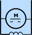 simbologia electrica de Motor CC shunt.